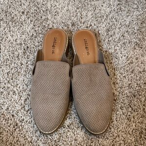 Indigo Perforated Tan Slip-On Shoes